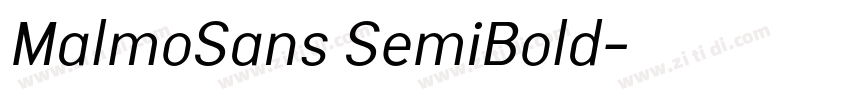 MalmoSans SemiBold字体转换